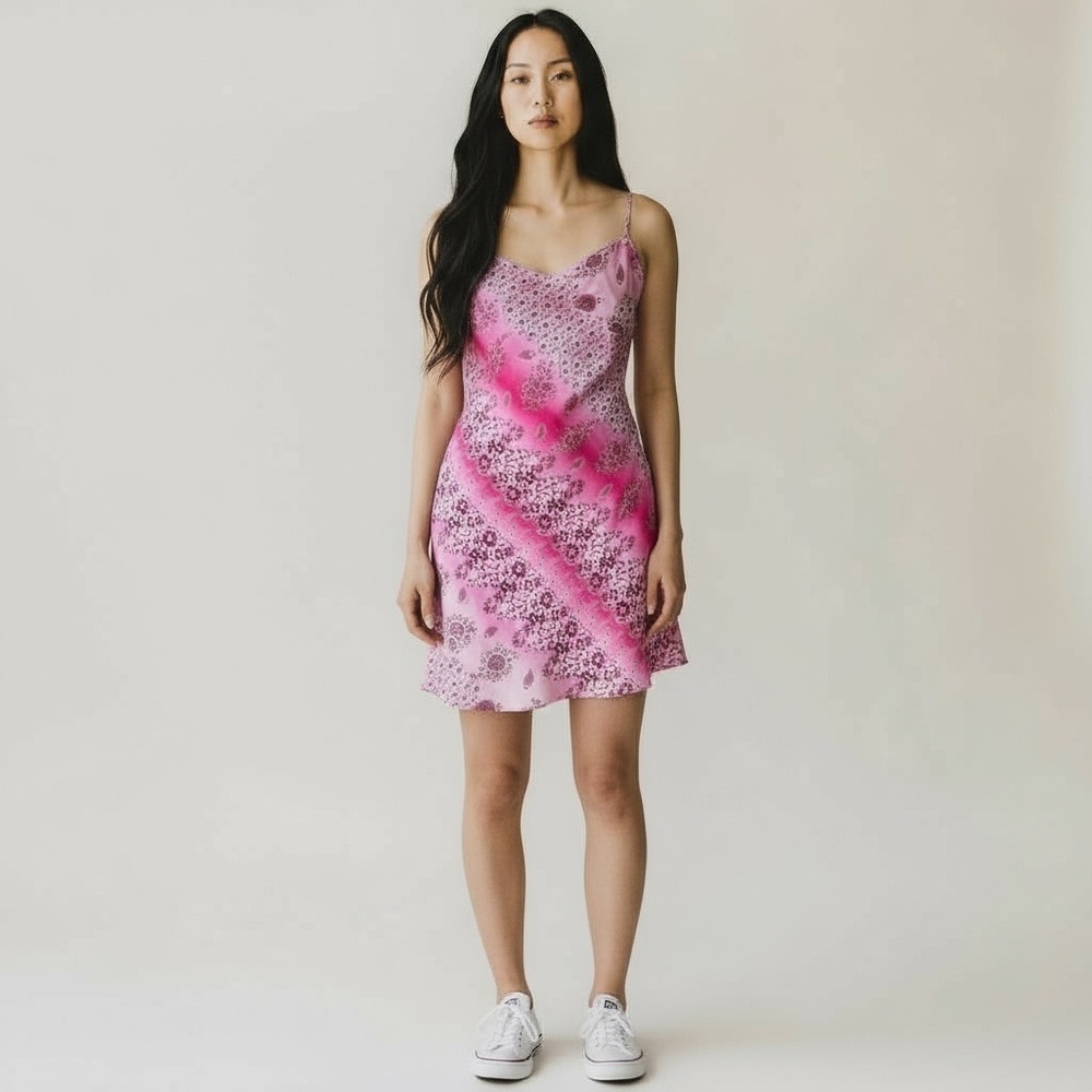 Vintage 90’s “Scarlett” Pink Floral Slip Dress